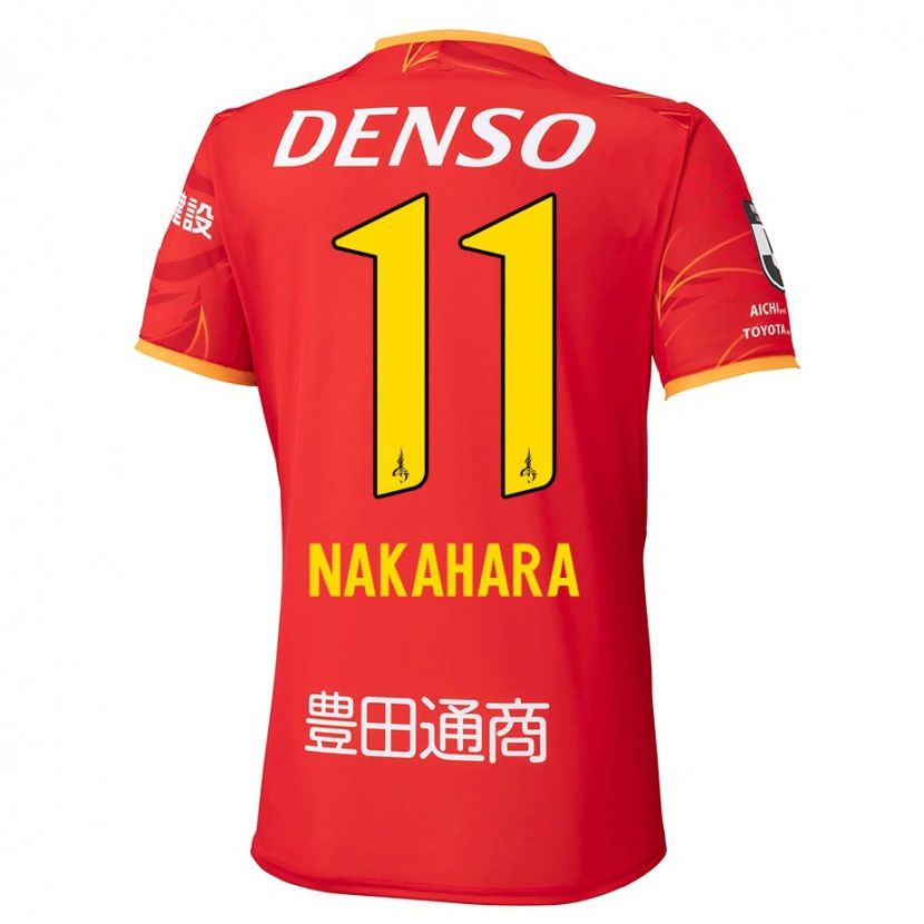 Danxen Bambino Maglia Sora Nakahara #11 Rosso Giallo Kit Gara Home 2025/26 Maglietta