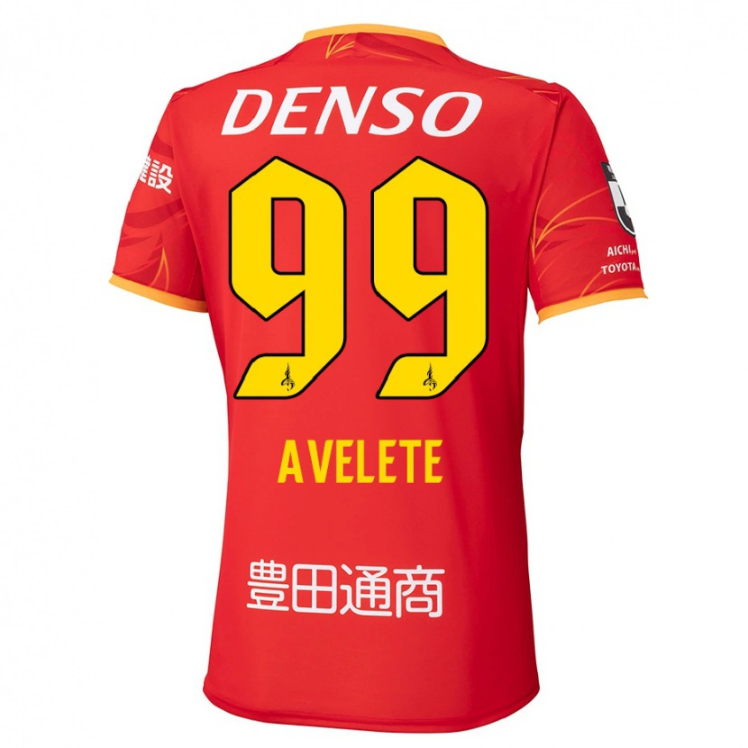 Danxen Bambino Maglia Yves Avelete #99 Rosso Giallo Kit Gara Home 2025/26 Maglietta