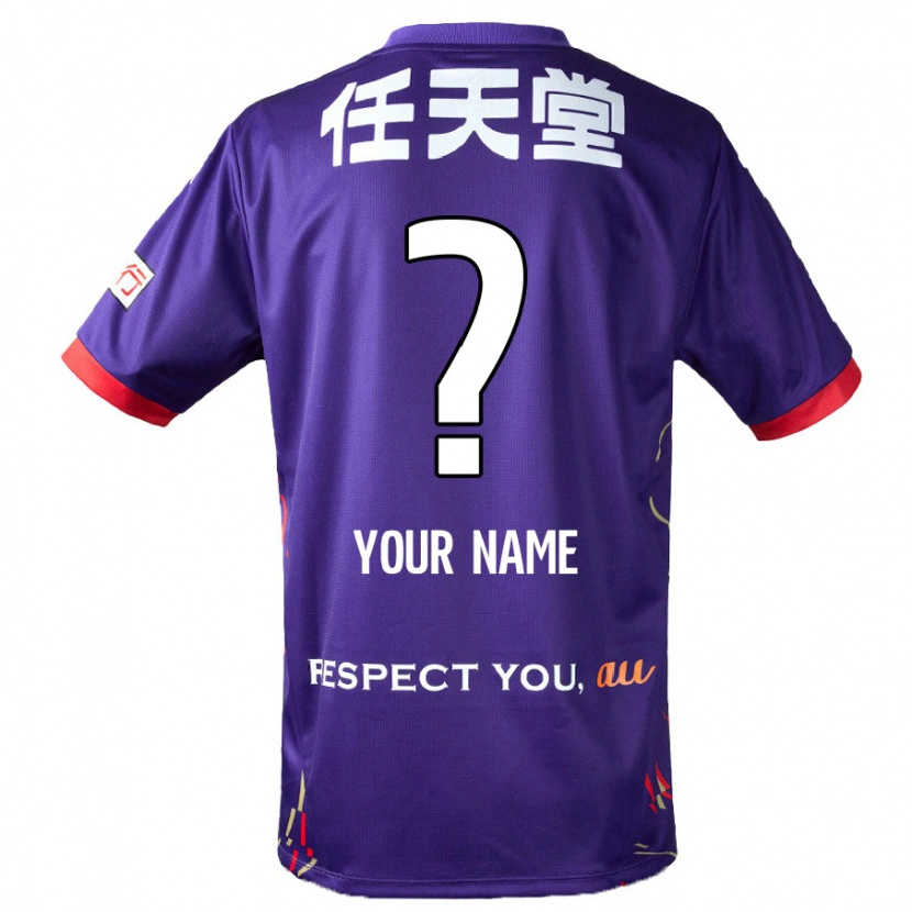 Danxen Bambino Maglia Il Tuo Nome #0 Viola Bianco Nero Kit Gara Home 2025/26 Maglietta