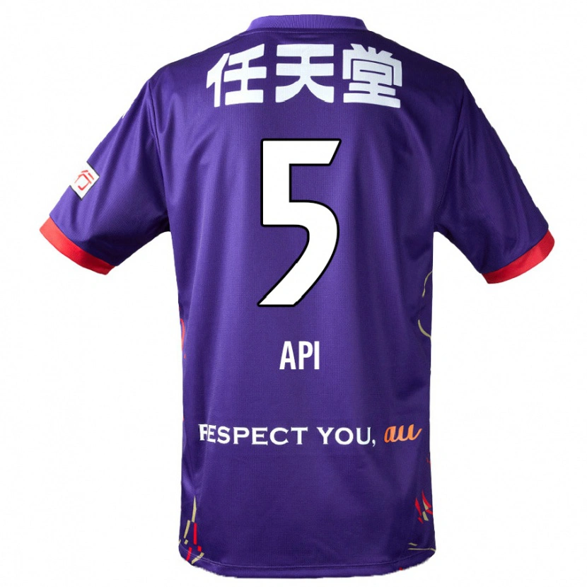 Danxen Bambino Maglia Hisashi Appiah Tawiah #5 Viola Bianco Nero Kit Gara Home 2025/26 Maglietta