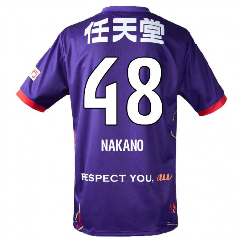Danxen Bambino Maglia Ryuma Nakano #48 Viola Bianco Nero Kit Gara Home 2025/26 Maglietta