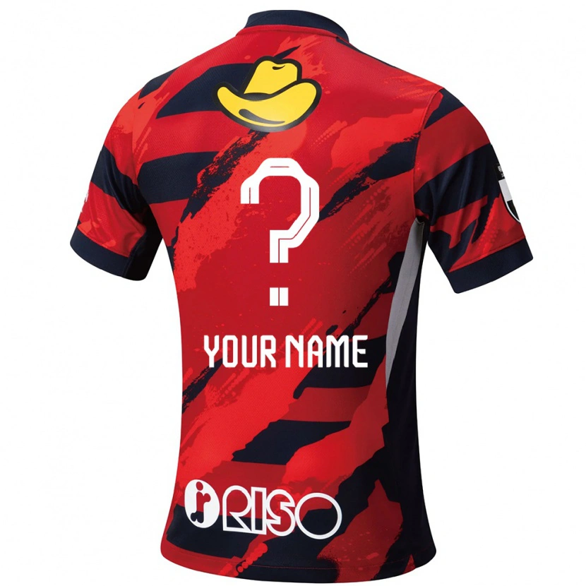 Danxen Bambino Maglia Il Tuo Nome #0 Rosso Nero Kit Gara Home 2025/26 Maglietta