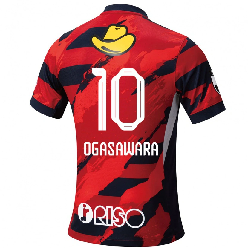 Danxen Bambino Maglia Shoma Ogasawara #10 Rosso Nero Kit Gara Home 2025/26 Maglietta