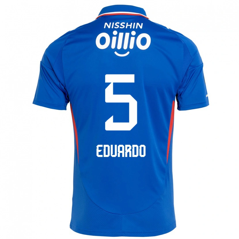 Danxen Bambino Maglia Eduardo #5 Blu Royal Bianco Kit Gara Home 2025/26 Maglietta