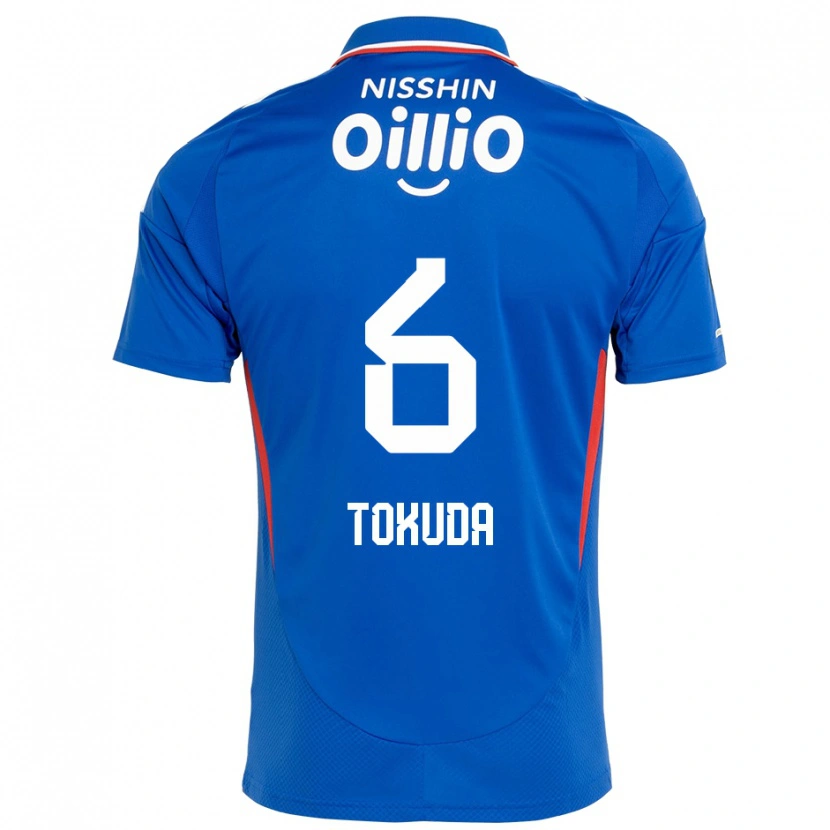 Danxen Bambino Maglia Yuma Tokuda #6 Blu Royal Bianco Kit Gara Home 2025/26 Maglietta