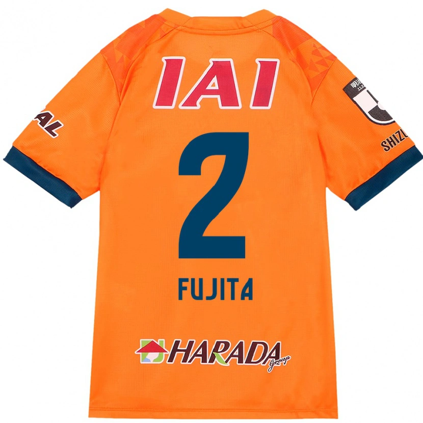Danxen Bambino Maglia Shunsuke Fujita #2 Arancione Rosso Kit Gara Home 2025/26 Maglietta