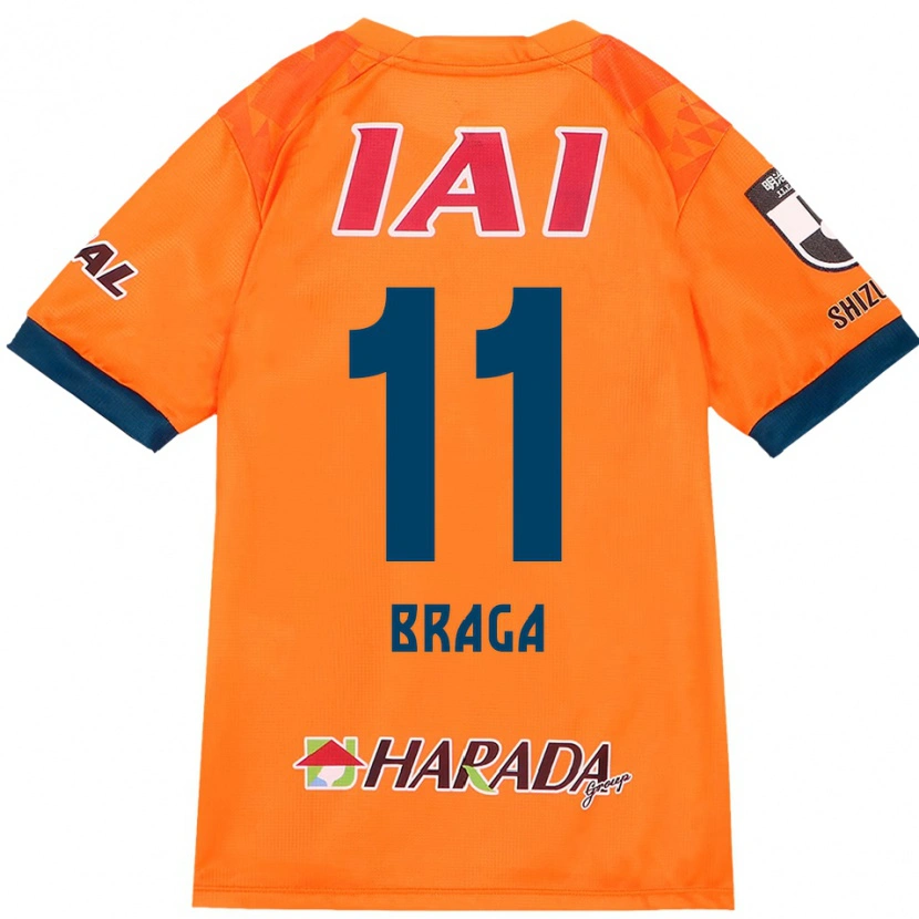 Danxen Bambino Maglia Lucas Braga #11 Arancione Rosso Kit Gara Home 2025/26 Maglietta