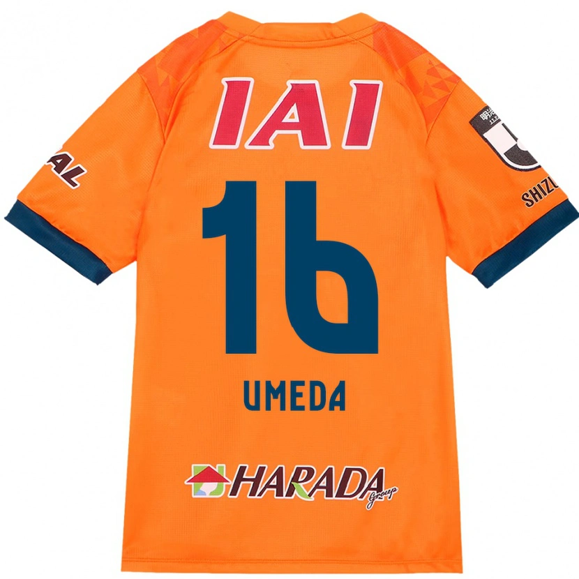 Danxen Bambino Maglia Togo Umeda #16 Arancione Rosso Kit Gara Home 2025/26 Maglietta