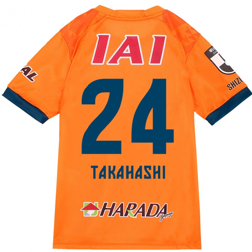 Danxen Bambino Maglia Yuzuki Takahashi #24 Arancione Rosso Kit Gara Home 2025/26 Maglietta