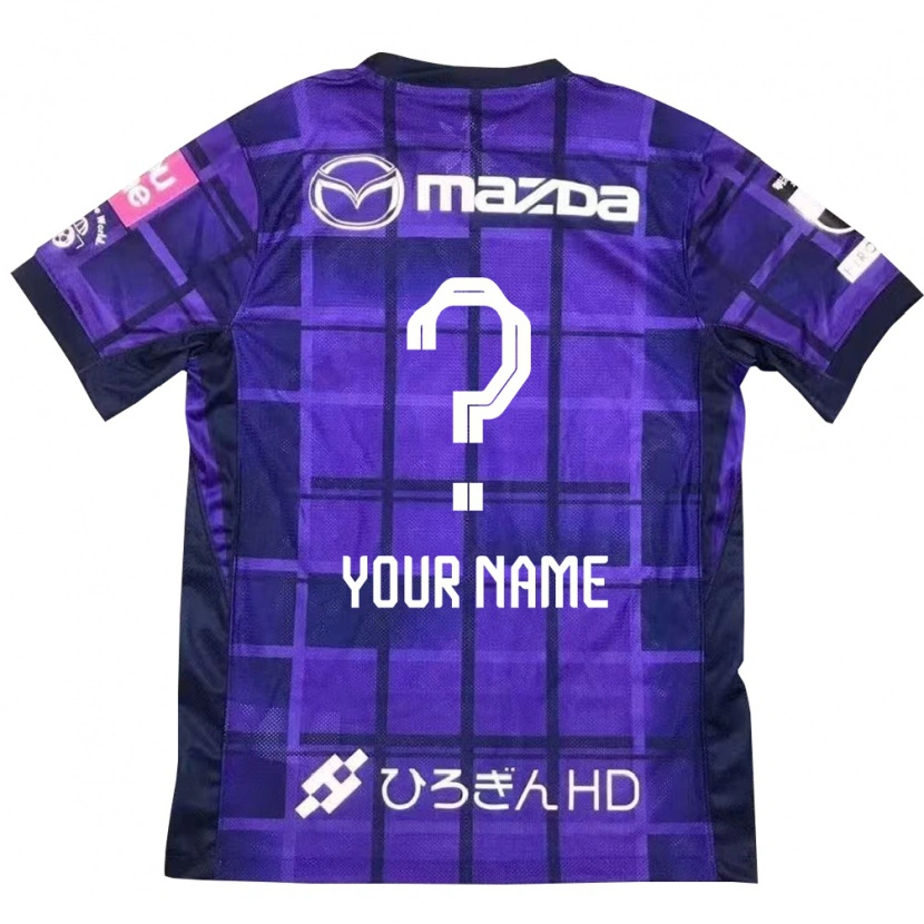 Danxen Bambino Maglia Il Tuo Nome #0 Viola Arancione Kit Gara Home 2025/26 Maglietta