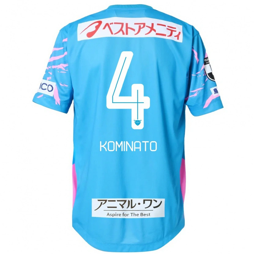 Danxen Bambino Maglia Yuya Kominato #4 Blu Rosa Kit Gara Home 2025/26 Maglietta