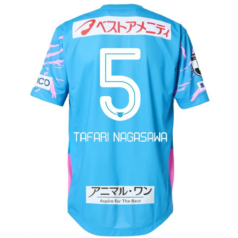 Danxen Bambino Maglia Shiva Tafari Nagasawa #5 Blu Rosa Kit Gara Home 2025/26 Maglietta