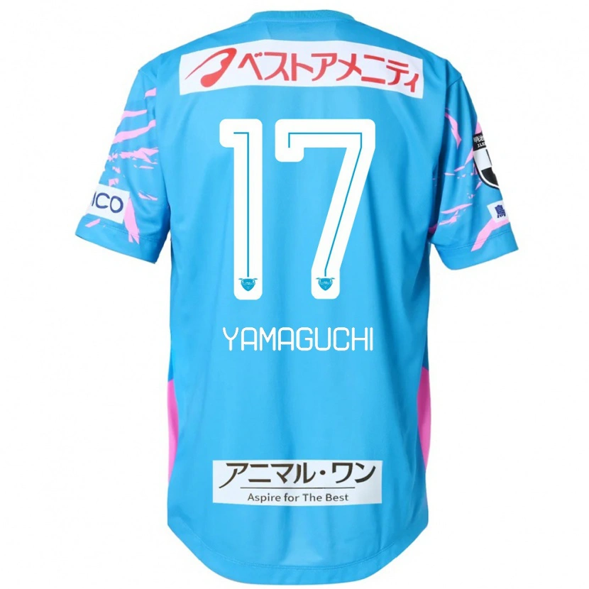 Danxen Bambino Maglia Hikaru Yamaguchi #17 Blu Rosa Kit Gara Home 2025/26 Maglietta