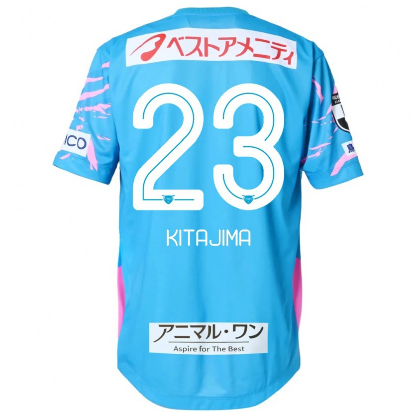 Danxen Bambino Maglia Fumiya Kitajima #23 Blu Rosa Kit Gara Home 2025/26 Maglietta