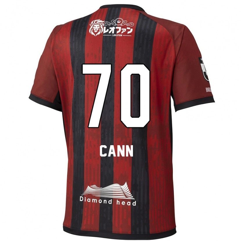 Danxen Bambino Maglia Francis Cann #70 Rosso Nero Kit Gara Home 2025/26 Maglietta