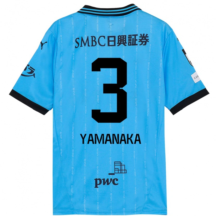 Danxen Bambino Maglia Daiki Yamanaka #3 Azzurro Cielo Nero Kit Gara Home 2025/26 Maglietta