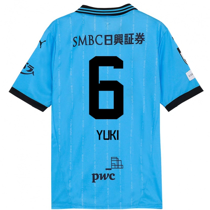 Danxen Bambino Maglia Yuki Yamamoto #6 Azzurro Cielo Nero Kit Gara Home 2025/26 Maglietta