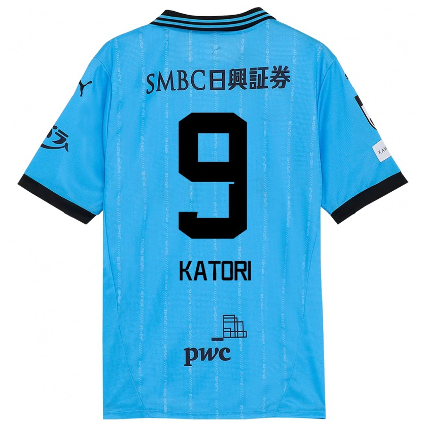Danxen Bambino Maglia Takeshi Katori #9 Azzurro Cielo Nero Kit Gara Home 2025/26 Maglietta