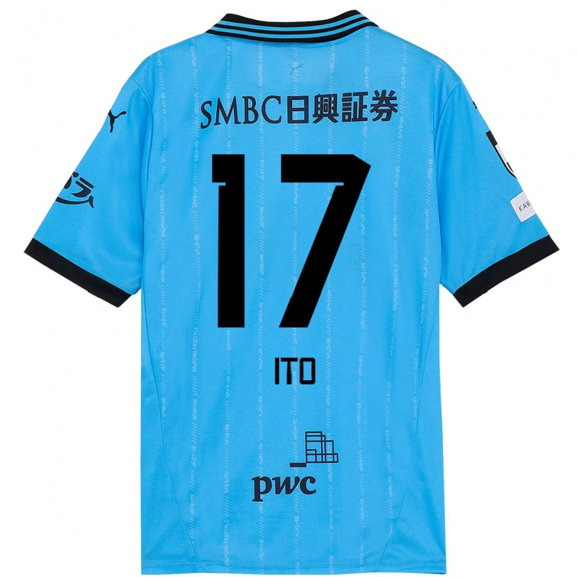 Danxen Bambino Maglia Tatsuya Ito #17 Azzurro Cielo Nero Kit Gara Home 2025/26 Maglietta