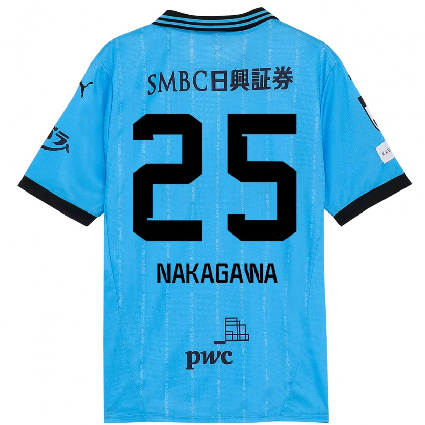 Danxen Bambino Maglia Shin Nakagawa #25 Azzurro Cielo Nero Kit Gara Home 2025/26 Maglietta