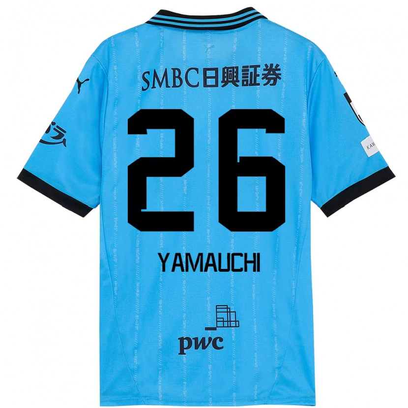 Danxen Bambino Maglia Hinata Yamauchi #26 Azzurro Cielo Nero Kit Gara Home 2025/26 Maglietta