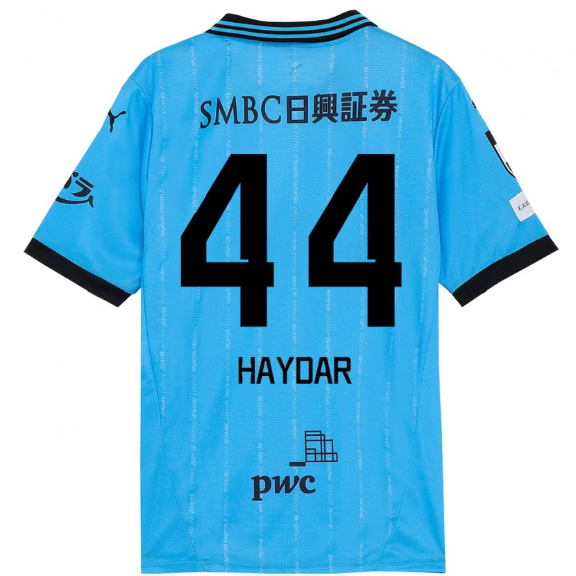 Danxen Bambino Maglia César Haydar #44 Azzurro Cielo Nero Kit Gara Home 2025/26 Maglietta