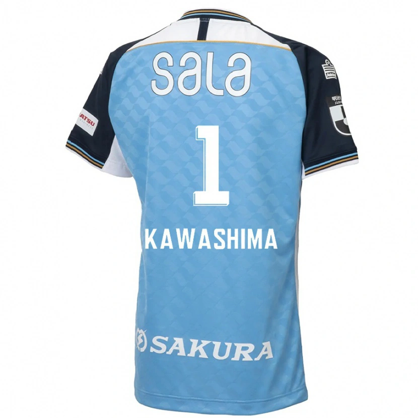 Danxen Bambino Maglia Eiji Kawashima #1 Azzurro Cielo Nero Kit Gara Home 2025/26 Maglietta