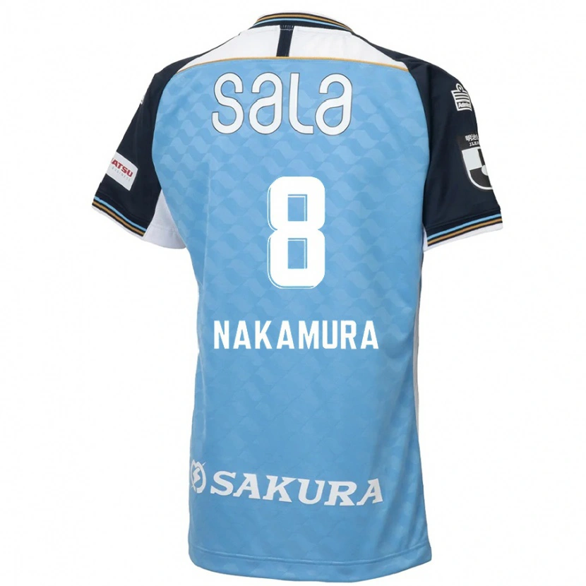Danxen Bambino Maglia Shunta Nakamura #8 Azzurro Cielo Nero Kit Gara Home 2025/26 Maglietta