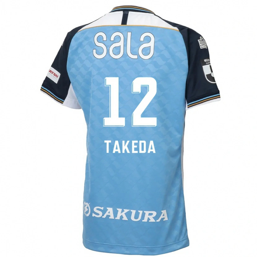 Danxen Bambino Maglia Yusei Takeda #12 Azzurro Cielo Nero Kit Gara Home 2025/26 Maglietta