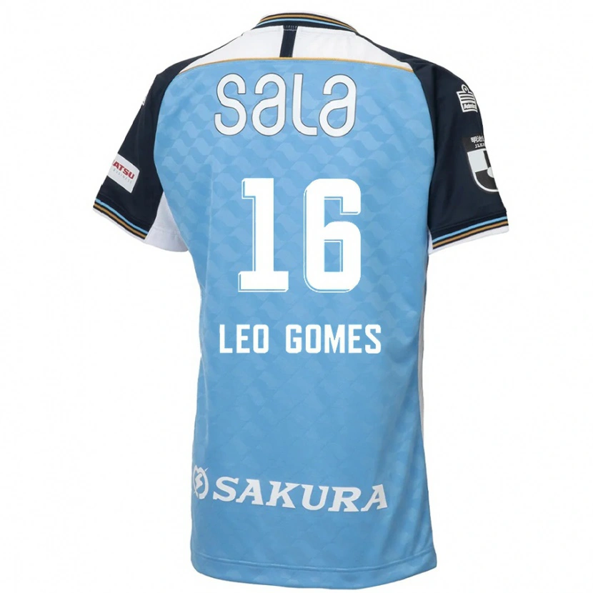 Danxen Bambino Maglia Léo Gomes #16 Azzurro Cielo Nero Kit Gara Home 2025/26 Maglietta