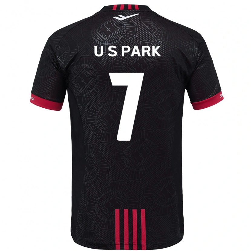 Danxen Bambino Maglia Sun-Uk Park #7 Nero Rosso Kit Gara Home 2025/26 Maglietta