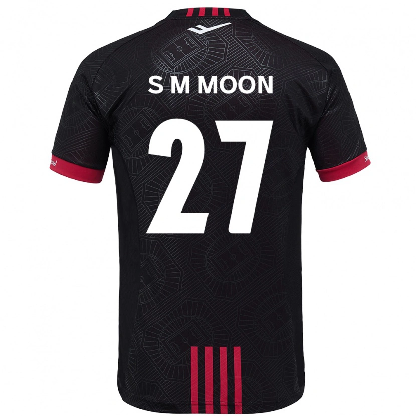 Danxen Bambino Maglia Seon-Min Moon #27 Nero Rosso Kit Gara Home 2025/26 Maglietta