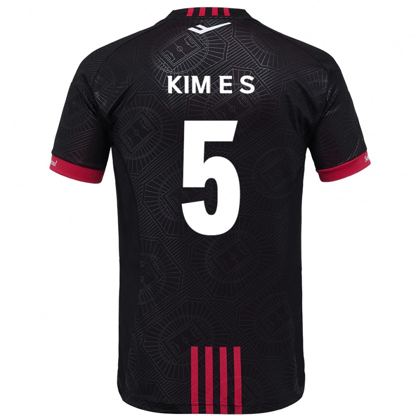 Danxen Bambino Maglia Kim Eun-Sol #5 Nero Rosso Kit Gara Home 2025/26 Maglietta