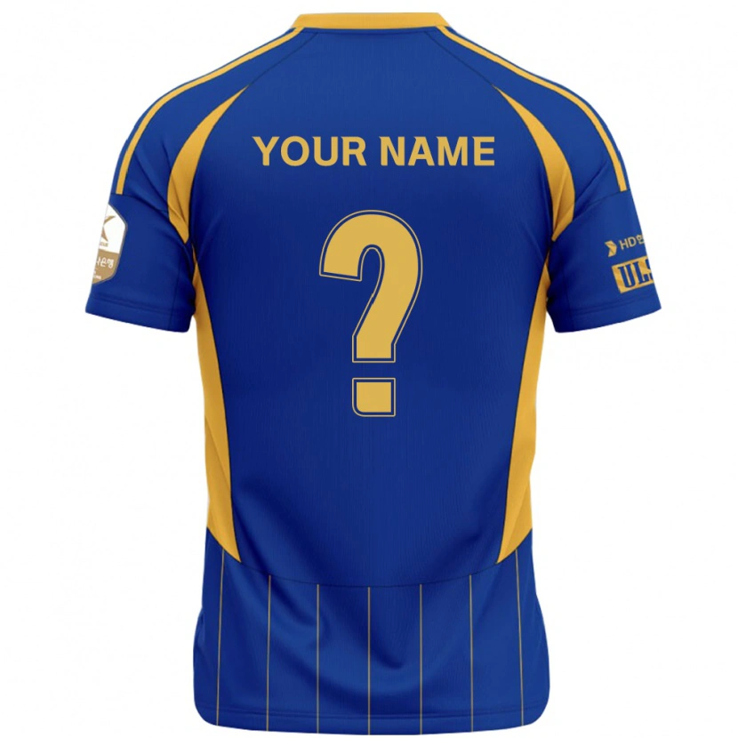 Danxen Bambino Maglia Il Tuo Nome #0 Blu Royal Giallo Kit Gara Home 2025/26 Maglietta