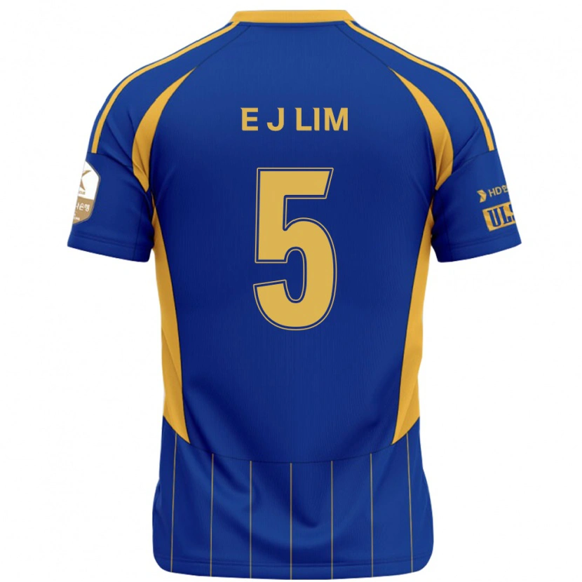 Danxen Bambino Maglia Jong-Eun Lim #5 Blu Royal Giallo Kit Gara Home 2025/26 Maglietta
