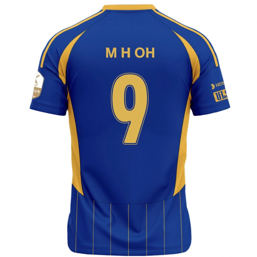 Danxen Bambino Maglia Hyun-Min Oh #9 Blu Royal Giallo Kit Gara Home 2025/26 Maglietta