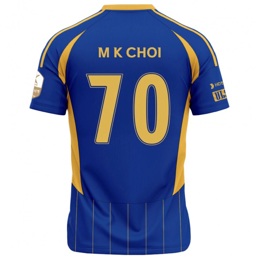 Danxen Bambino Maglia Kang-Min Choi #70 Blu Royal Giallo Kit Gara Home 2025/26 Maglietta