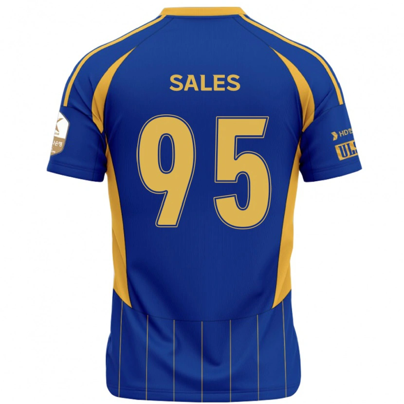 Danxen Bambino Maglia Matheus Sales #95 Blu Royal Giallo Kit Gara Home 2025/26 Maglietta