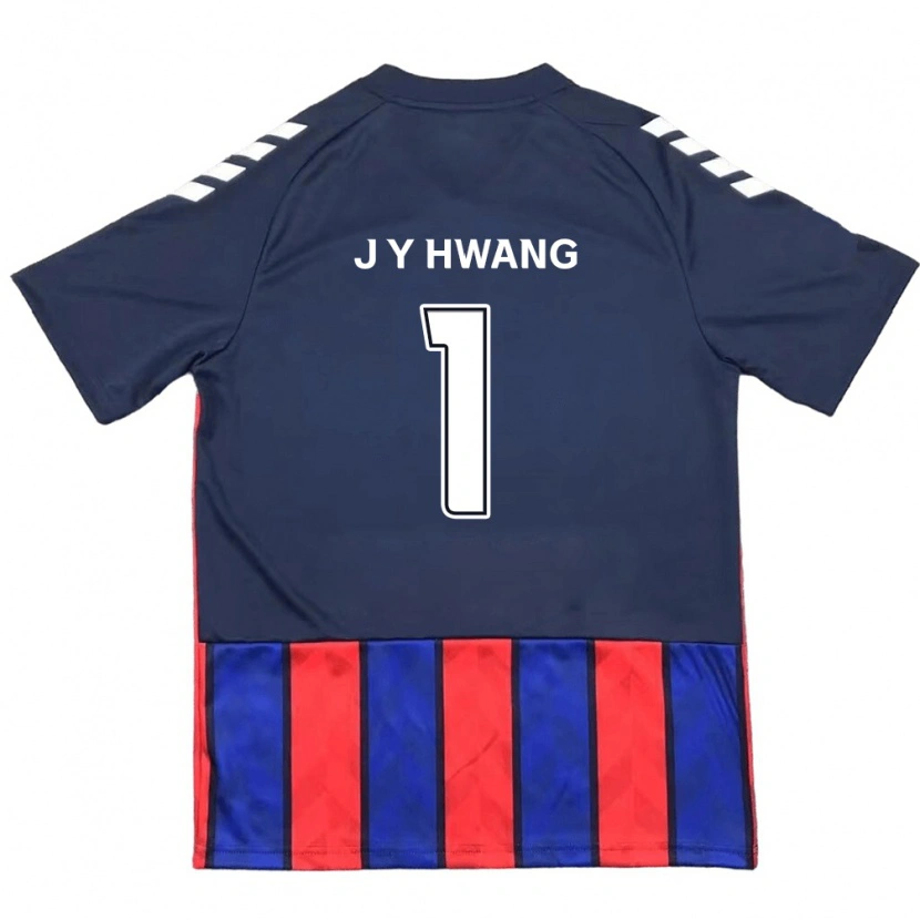 Danxen Bambino Maglia Jae-Yun Hwang #1 Blu Royal Rosso Kit Gara Home 2025/26 Maglietta