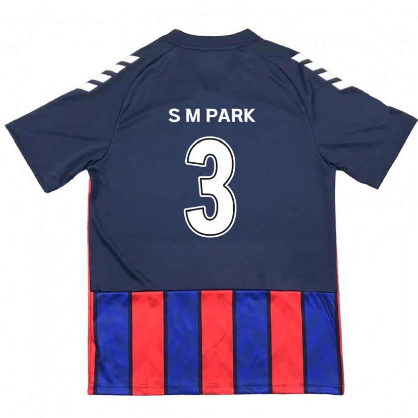 Danxen Bambino Maglia Min-Seo Park #3 Blu Royal Rosso Kit Gara Home 2025/26 Maglietta