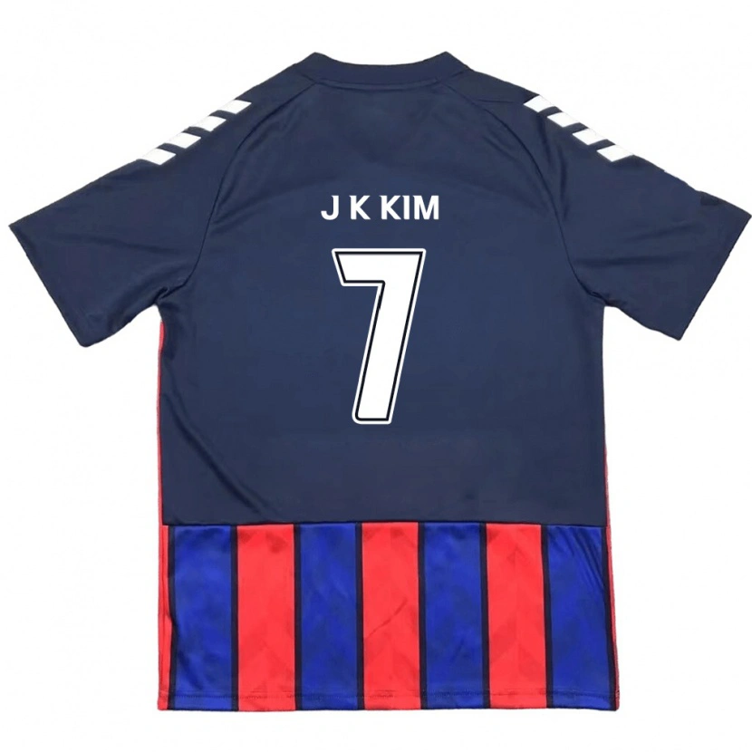Danxen Bambino Maglia Ki-Jun Kim #7 Blu Royal Rosso Kit Gara Home 2025/26 Maglietta
