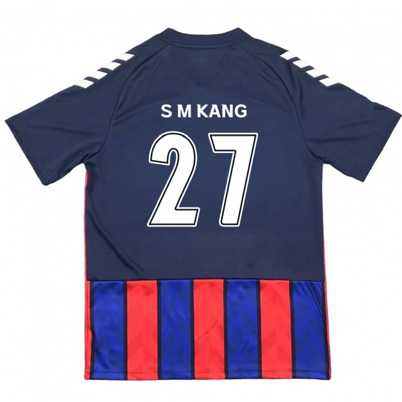 Danxen Bambino Maglia Min-Sung Kang #27 Blu Royal Rosso Kit Gara Home 2025/26 Maglietta