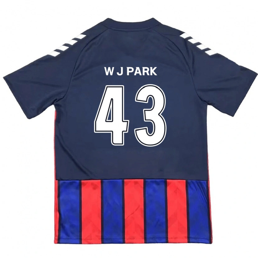 Danxen Bambino Maglia Jin-Woo Park #43 Blu Royal Rosso Kit Gara Home 2025/26 Maglietta