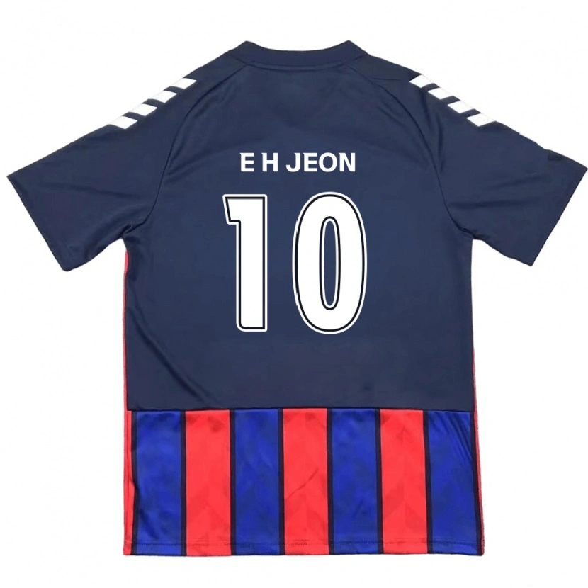 Danxen Bambino Maglia Jeon Eun-Ha #10 Blu Royal Rosso Kit Gara Home 2025/26 Maglietta