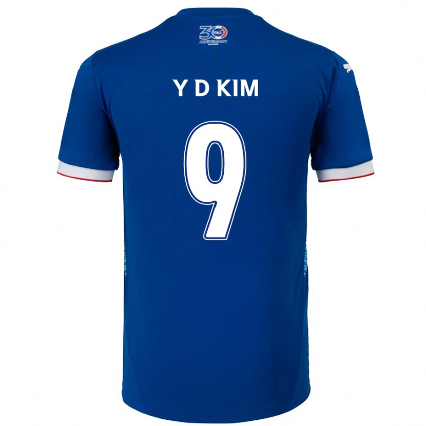 Danxen Bambino Maglia Dong-Yeon Kim #9 Blu Royal Bianco Kit Gara Home 2025/26 Maglietta