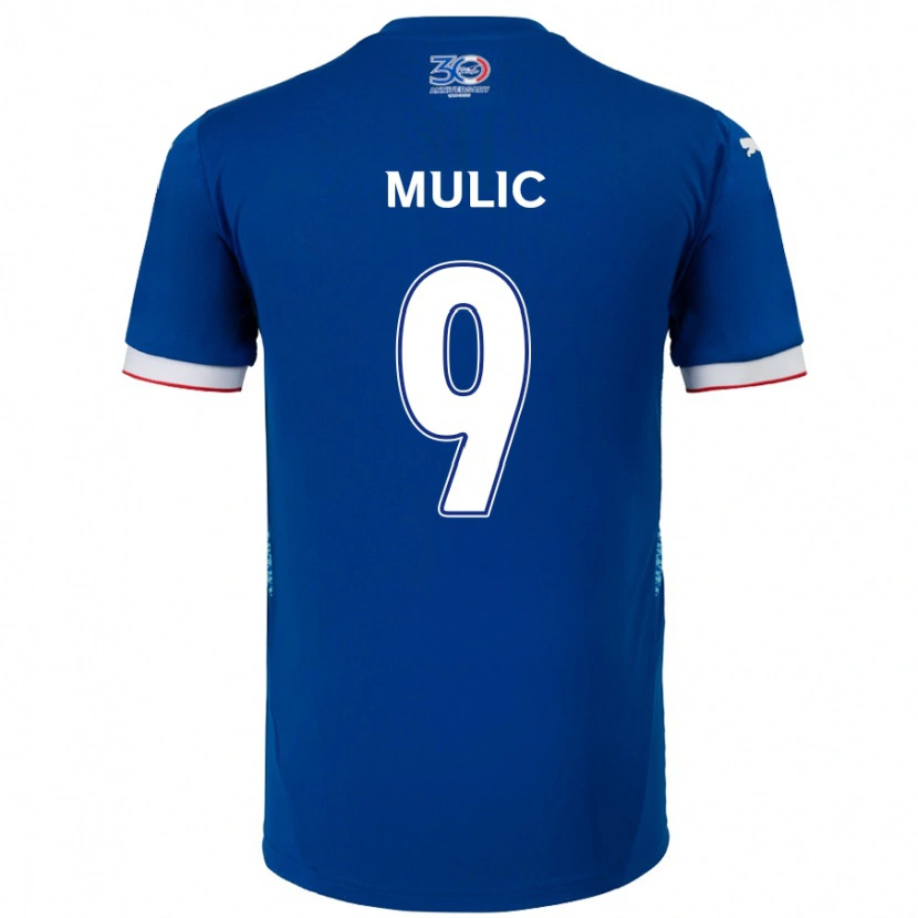 Danxen Bambino Maglia Fejsal Mulic #9 Blu Royal Bianco Kit Gara Home 2025/26 Maglietta