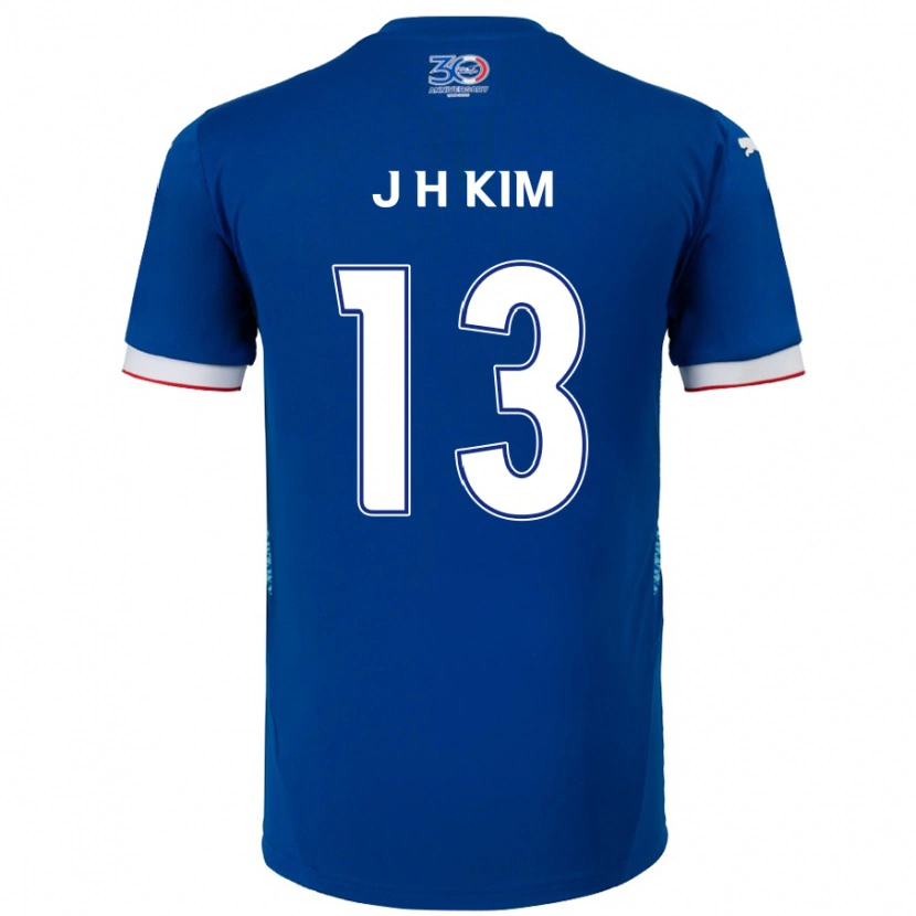 Danxen Bambino Maglia Jung-Hoon Kim #13 Blu Royal Bianco Kit Gara Home 2025/26 Maglietta