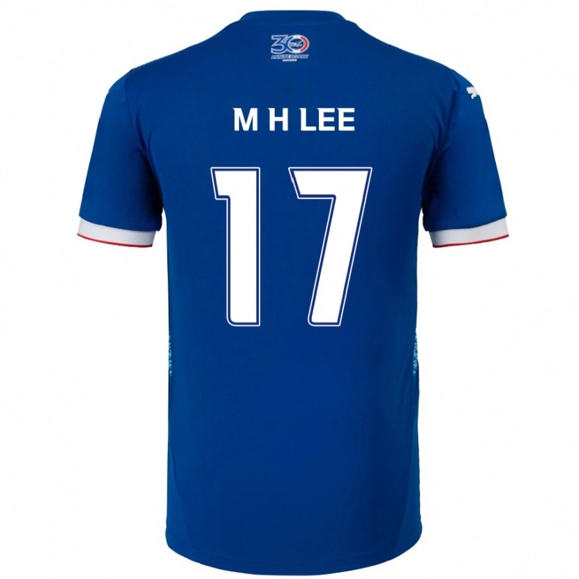 Danxen Bambino Maglia Min-Hyuk Lee #17 Blu Royal Bianco Kit Gara Home 2025/26 Maglietta
