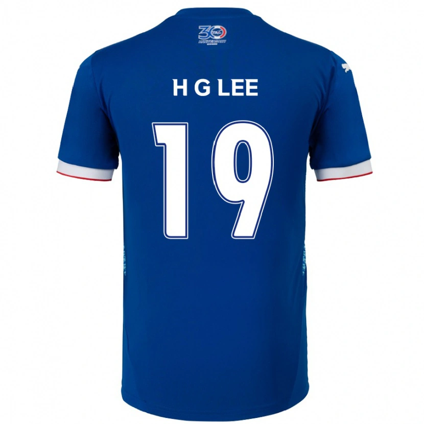 Danxen Bambino Maglia Geon-Hee Lee #19 Blu Royal Bianco Kit Gara Home 2025/26 Maglietta