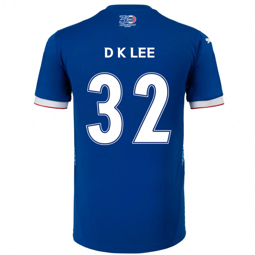 Danxen Bambino Maglia Kyu-Dong Lee #32 Blu Royal Bianco Kit Gara Home 2025/26 Maglietta